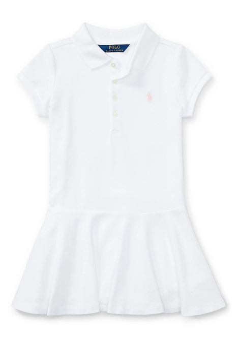 Abito Bianco Stile Polo RALPH LAUREN KIDS | 313-624740003